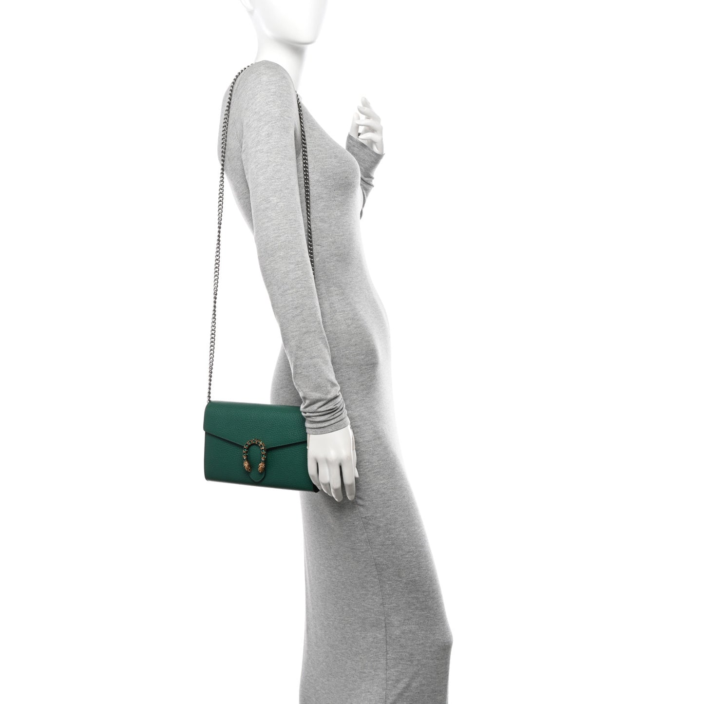 Calfskin Mini Dionysus Chain Wallet Emerald