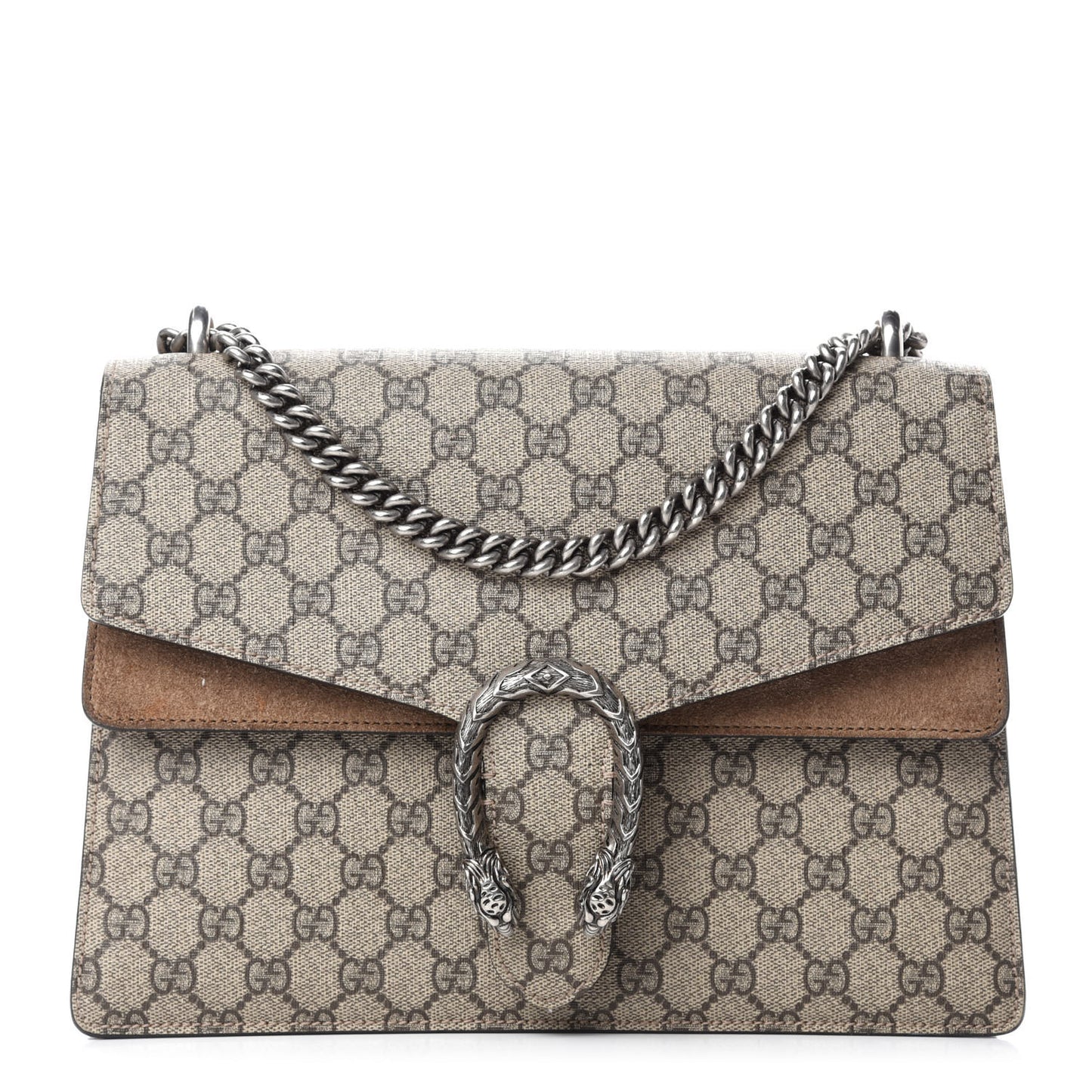 GG Supreme Monogram Medium Dionysus Shoulder Bag Taupe