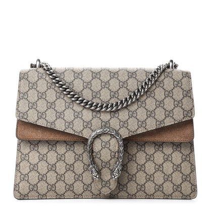 Gucci GG Supreme Monogram Medium Dionysus Shoulder Bag Taupe 1 of 11