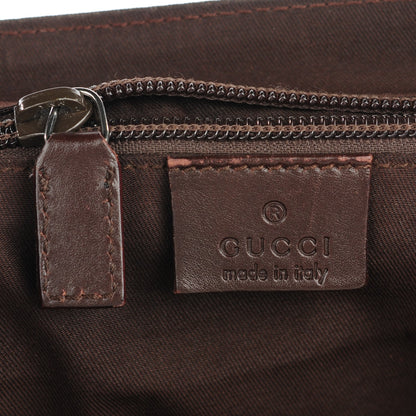 Gucci Monogram Medium Double Buckle Flap Messenger Bag Beige Dark Brown 6 of 14