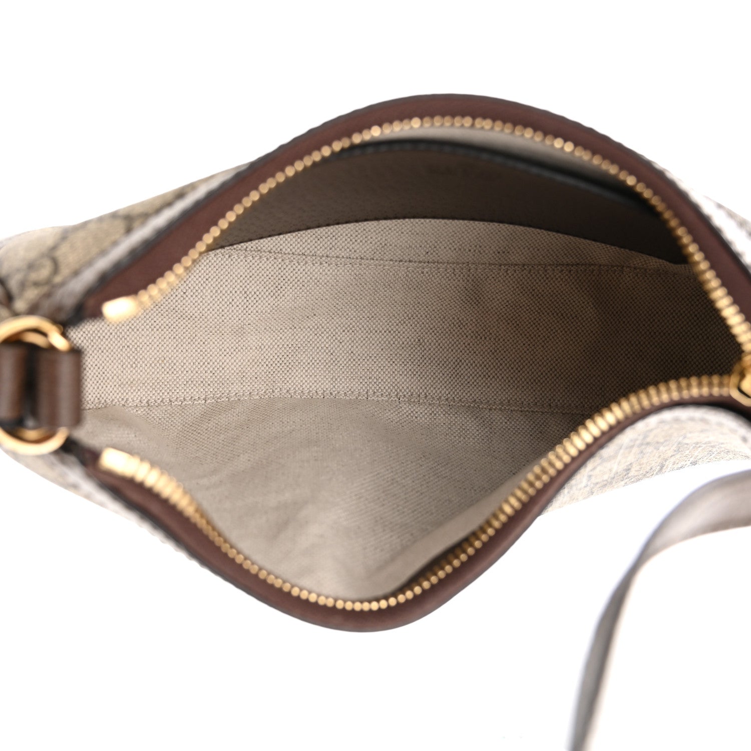Gucci GG Supreme Monogram Textured Dollar Calfskin Small Ophidia Hobo Beige Ebony New Acero 5 of 10