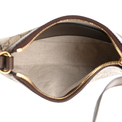 Gucci GG Supreme Monogram Textured Dollar Calfskin Small Ophidia Hobo Beige Ebony New Acero 5 of 10