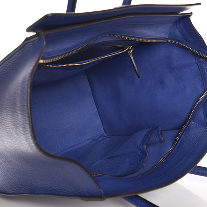 Celine Drummed Calfskin Mini Luggage Indigo 5 of 9