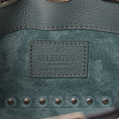 Valentino Garavani Grained Calfskin Micro Rockstud Tote Giada 6 of 7