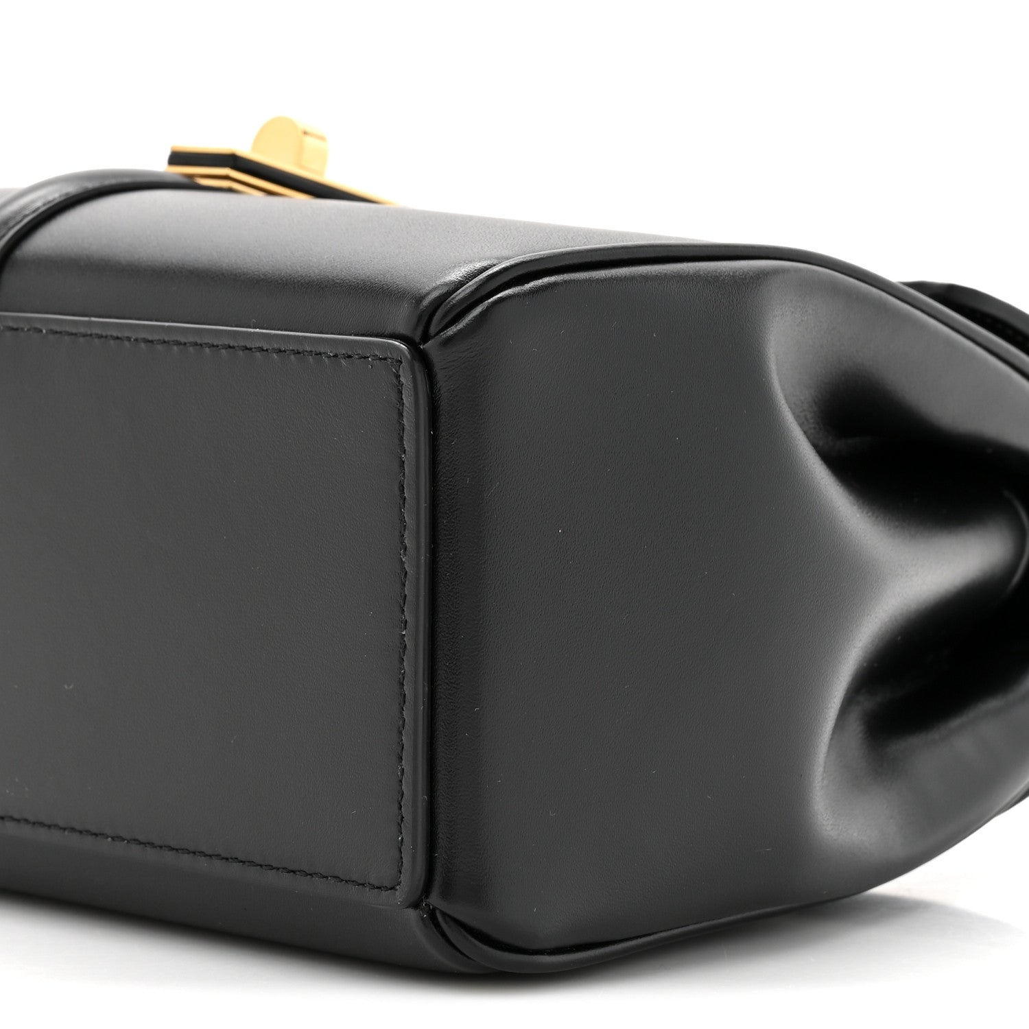 Celine Satinated Calfskin Mini 16 Top Handle Bag Black 9 of 10