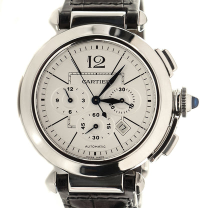 Cartier Stainless Steel 42mm Pasha C Chronograph Automatic Watch 1 of 8