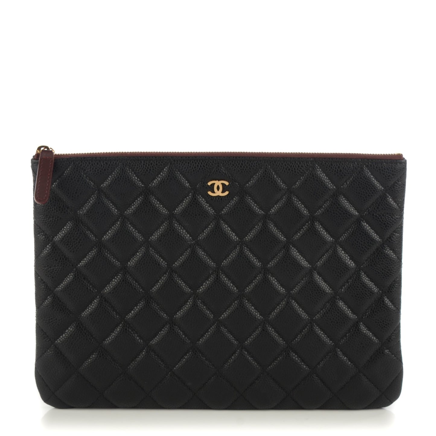 Caviar Quilted Medium Cosmetic Case Black