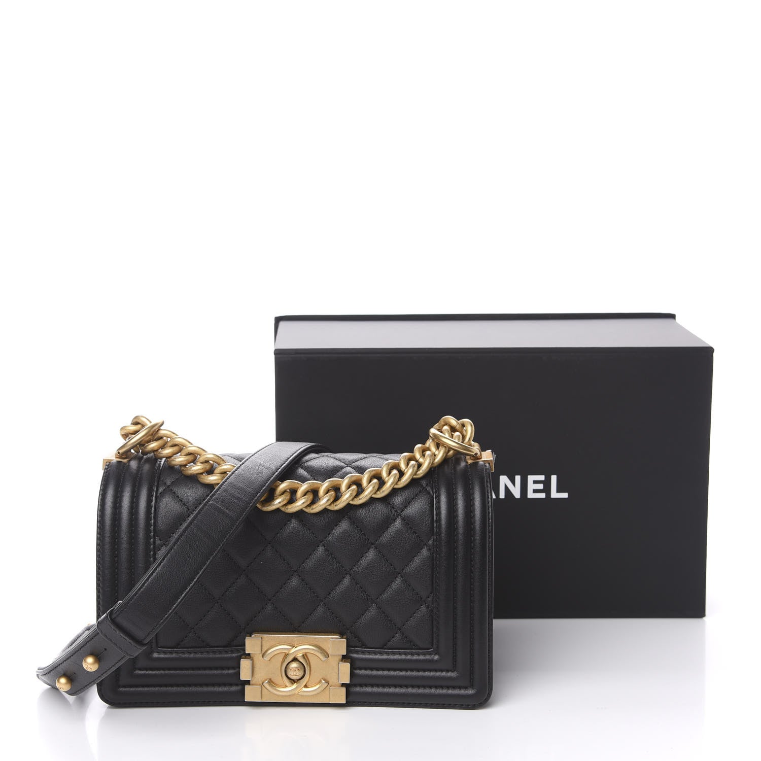 Chanel Calfskin Quilted Small Boy Flap Black 11 of 11