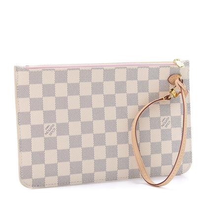 Louis Vuitton Damier Azur Neverfull MM GM Pochette Rose Ballerine 3 of 7
