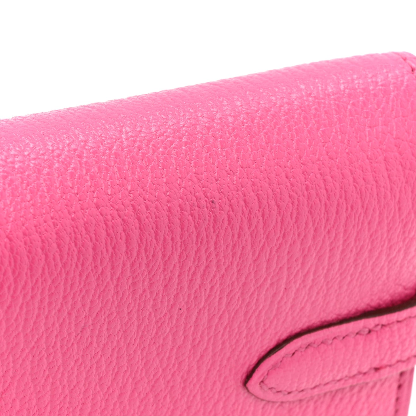 Chevre Mysore Medium Kelly Wallet Rose Shocking