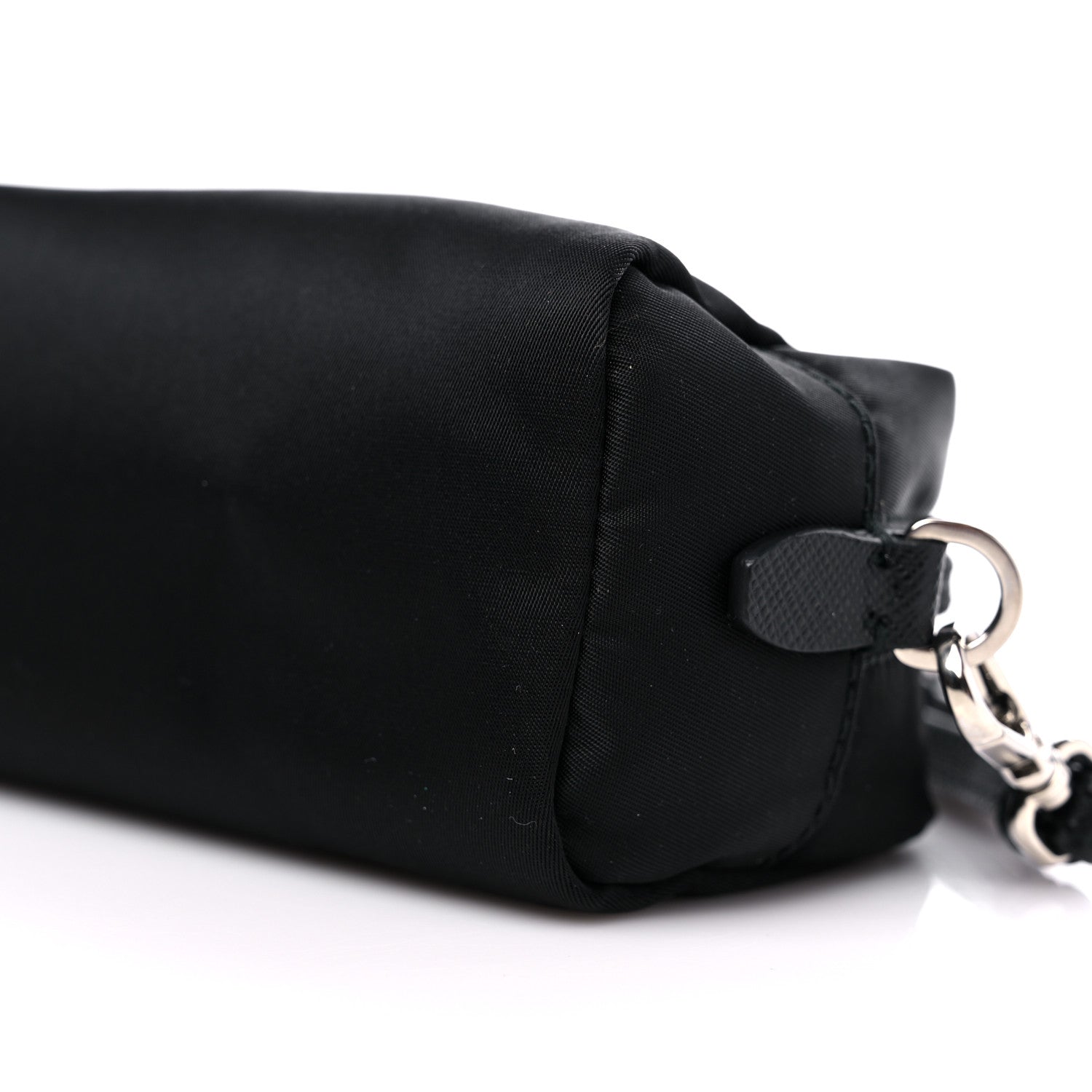 Prada Tessuto Nylon Saffiano Wristlet Black 8 of 8