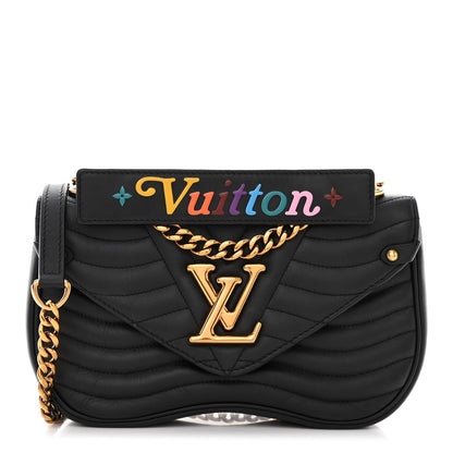 Louis Vuitton Calfskin New Wave Chain MM Black 1 of 12