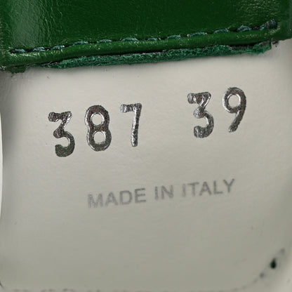 Miu Miu Calfskin Womens Low Top Sneakers 39 White Green 8 of 10