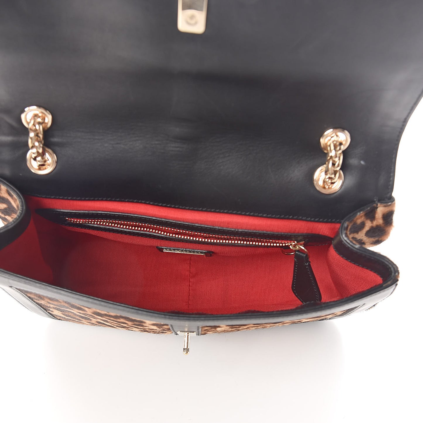 Pony Hair Leopard Print Sweet Charity Shoulder Bag Black