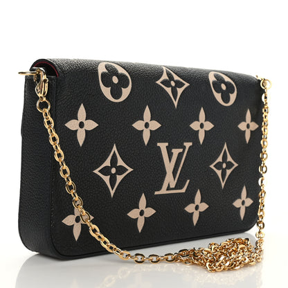 Louis Vuitton Empreinte Monogram Giant Felicie Pochette Black Beige 4 of 10
