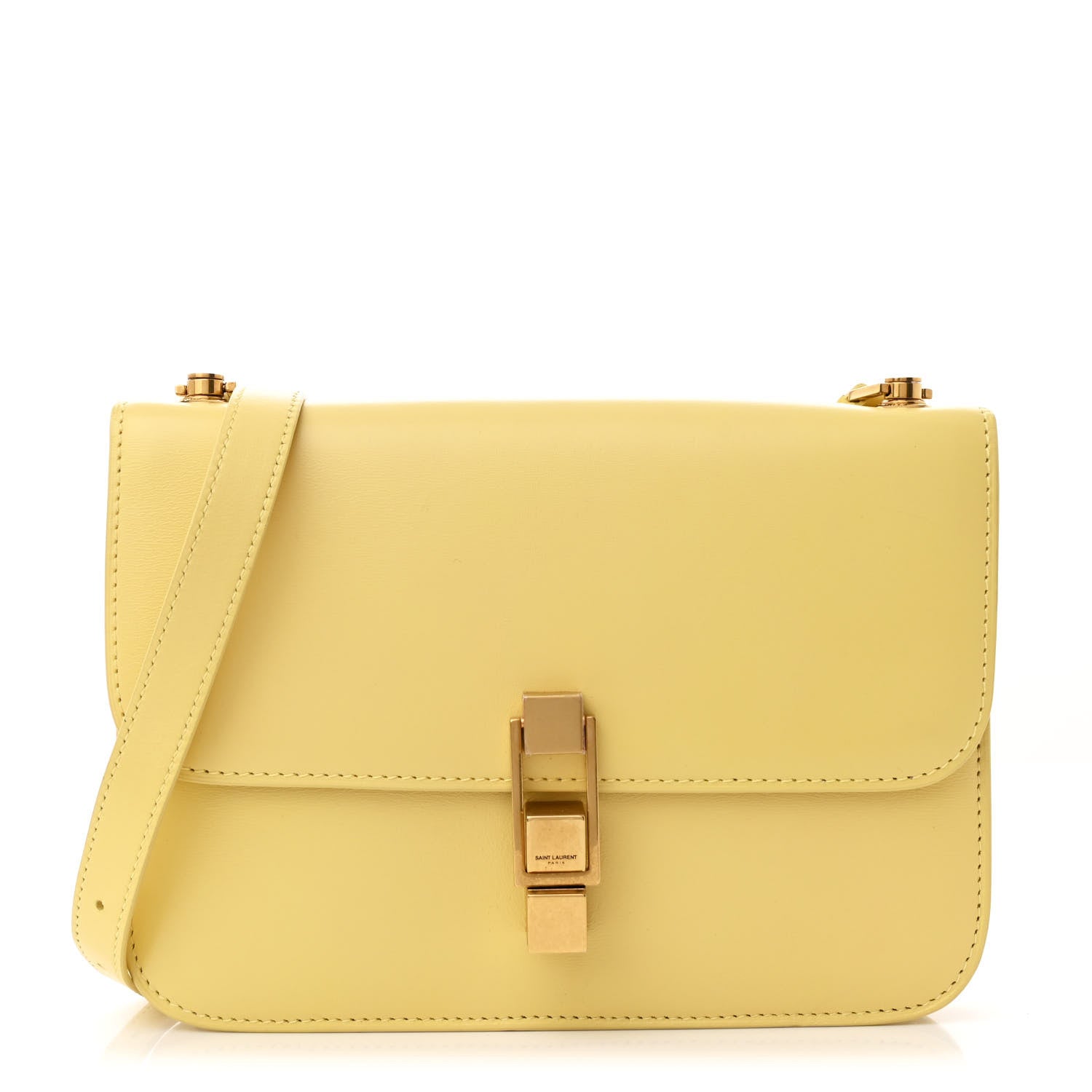 Saint Laurent Smooth Calfskin Carre Satchel Paille 1 of 13