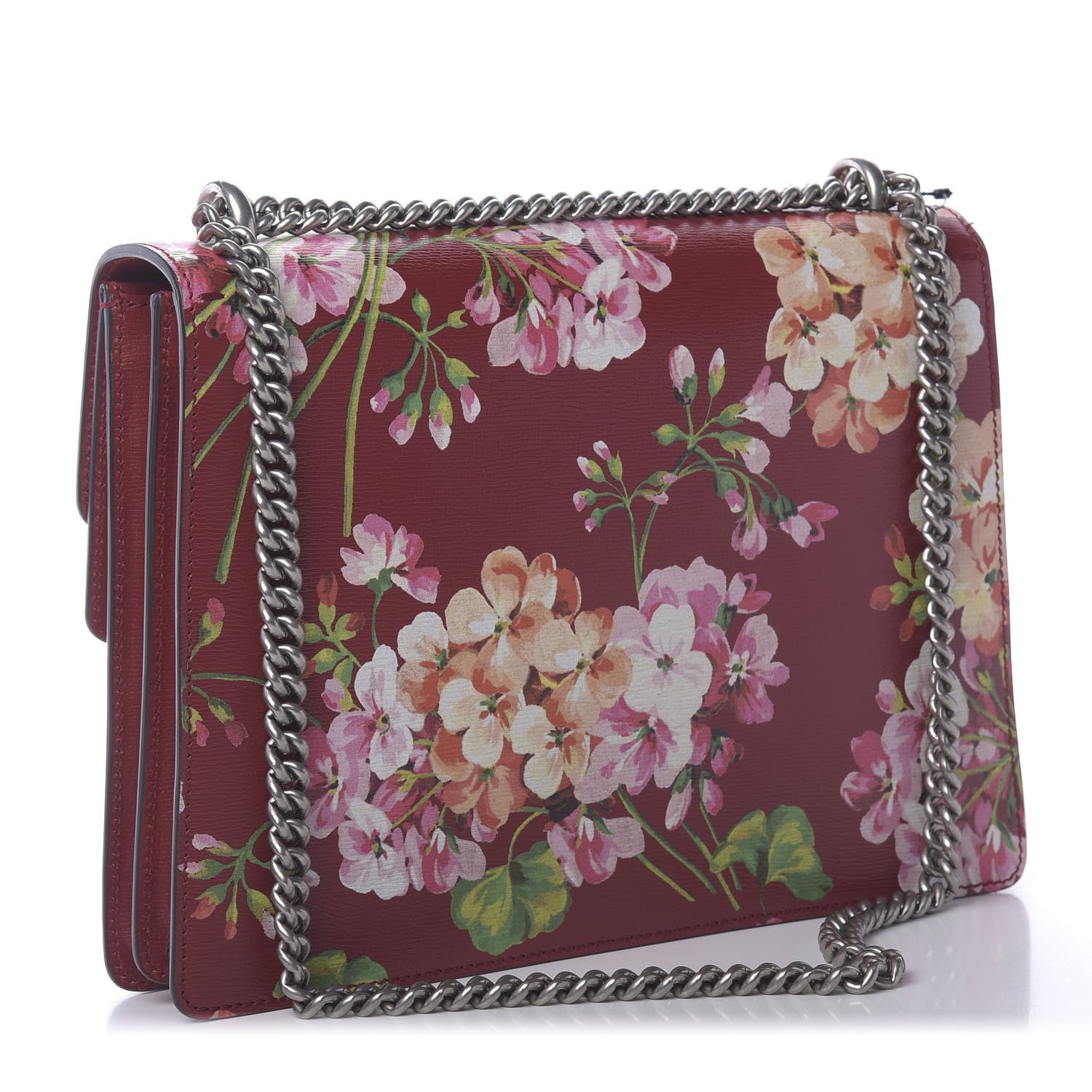 Gucci Calfskin Blooms Print Medium Dionysus Shoulder Bag Romantic Cherry Multicolor 3 of 10