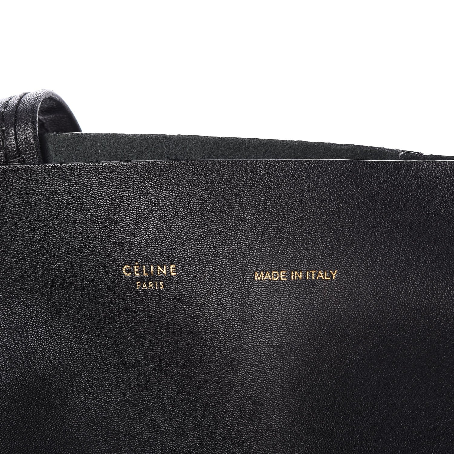 Celine Lambskin Horizontal Cabas Black 6 of 7