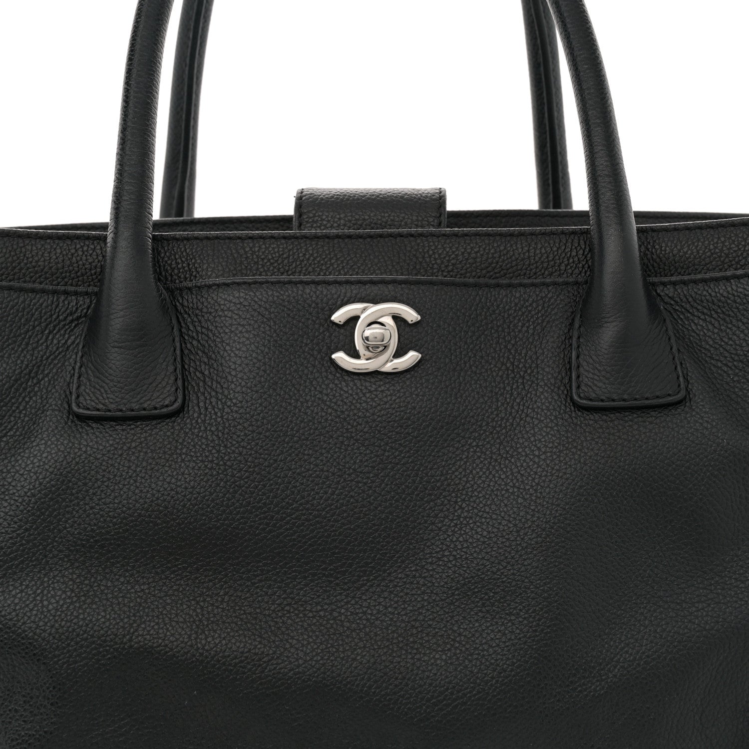 Chanel Calfskin Cerf Executive Shopper Tote Black 8 of 12