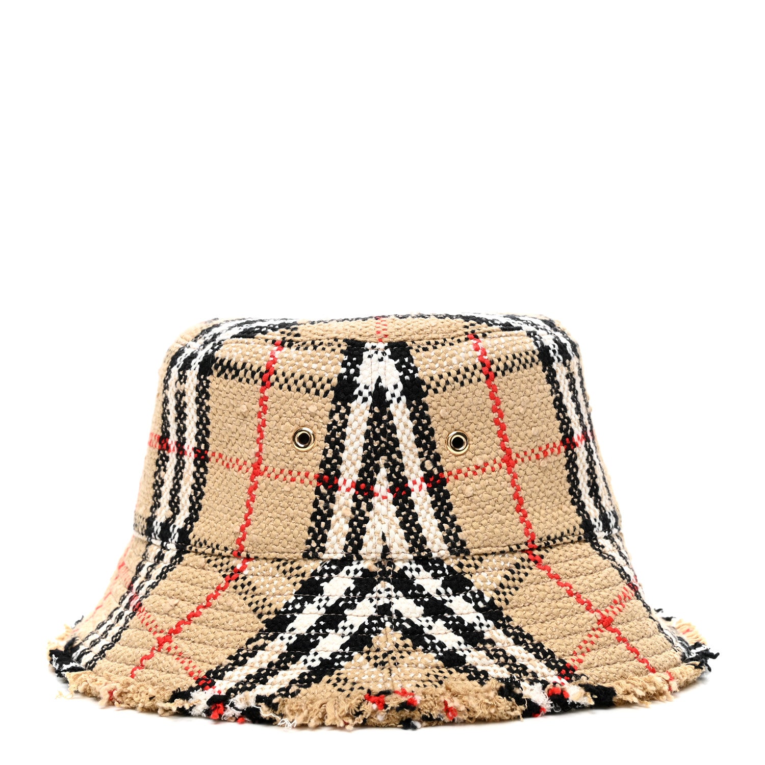 Burberry Tweed Check Bucket Hat M Archive Beige 5 of 8