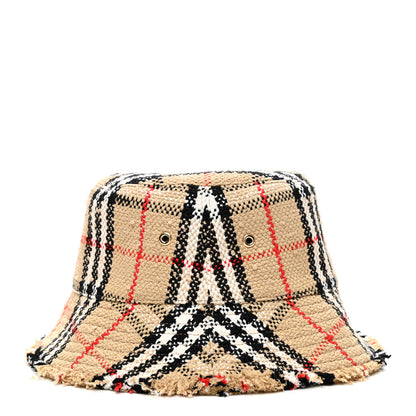 Burberry Tweed Check Bucket Hat M Archive Beige 5 of 8