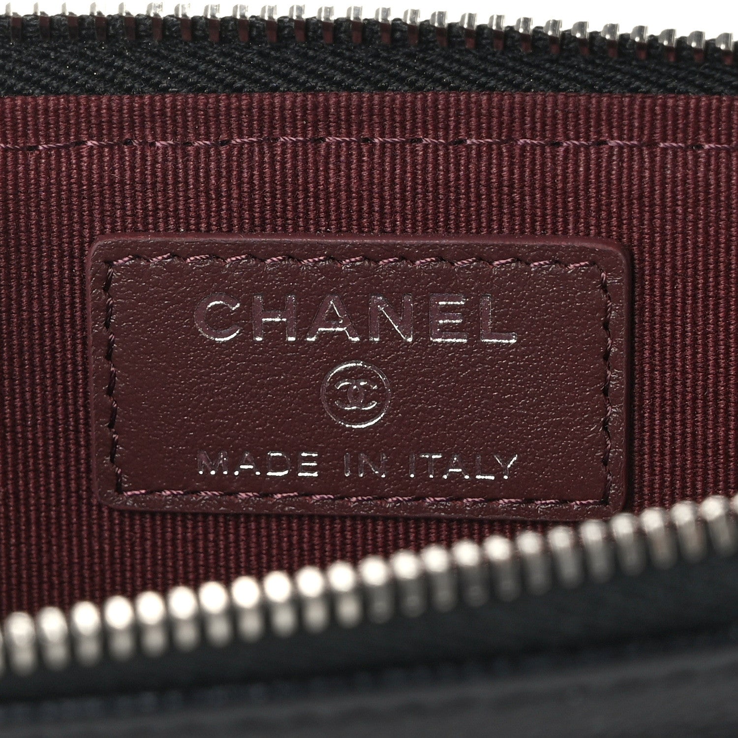 Chanel Caviar Quilted CC Zip Around Card Holder Black 6 of 8