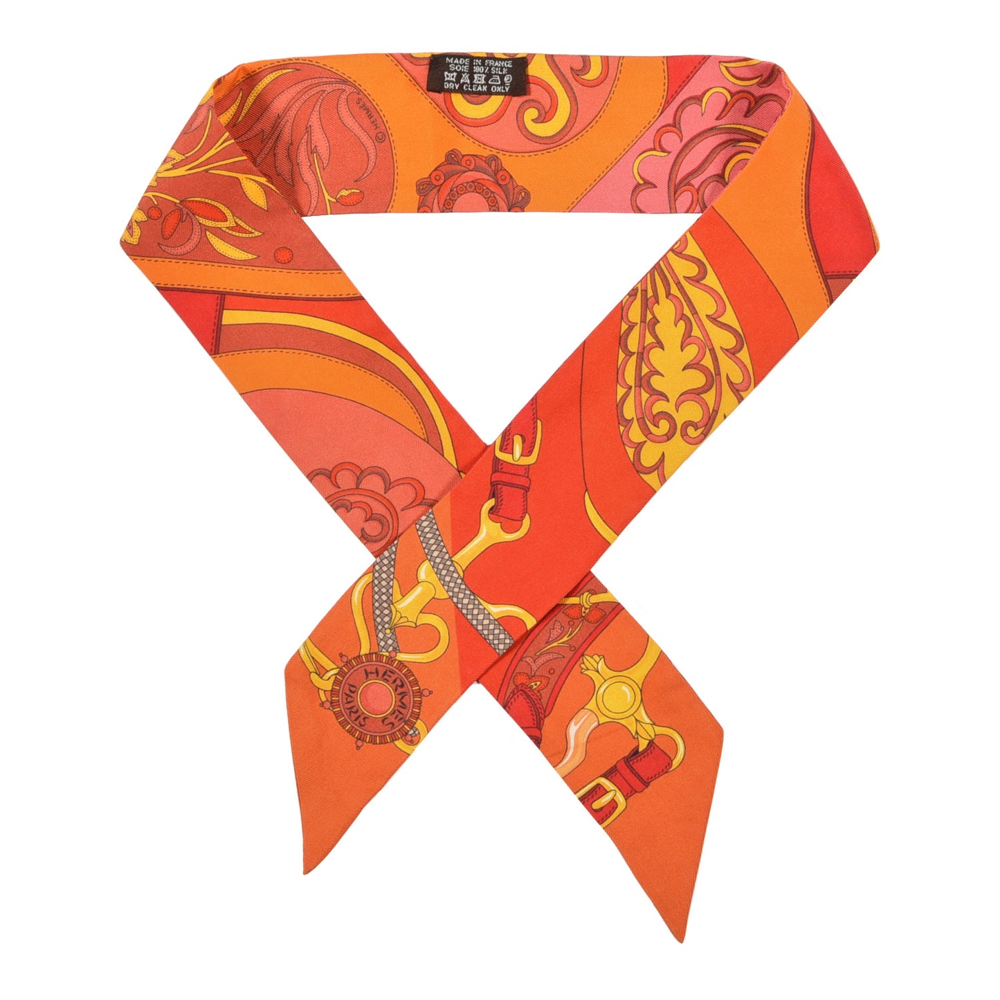 Silk Festival des Amazones Twilly Orange Vermilion Golden Yellow