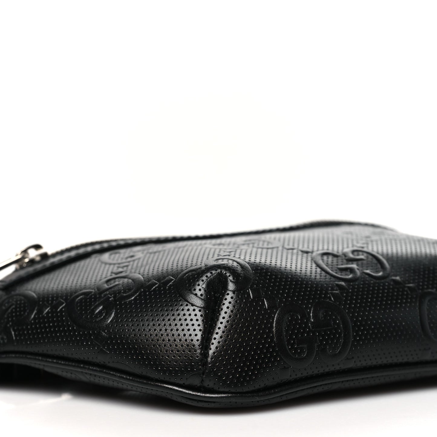 Calfskin GG Tennis Embossed Belt Bag Black