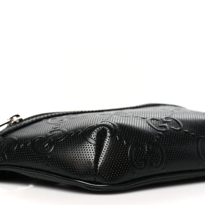 Gucci Calfskin GG Tennis Embossed Belt Bag Black 9 of 10