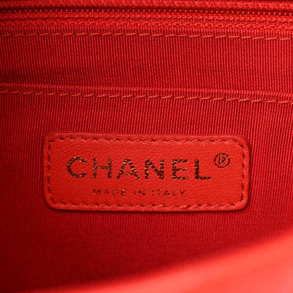 Chanel Patent Calfskin Quilted Valentine Charms Medium Single Flap Red 6 of 10