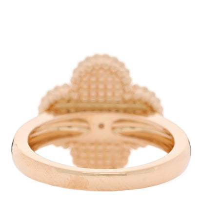 Van Cleef & Arpels 18K Yellow Gold Guilloche Vintage Alhambra Ring 52 6 3 of 6