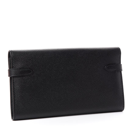 Hermes Epsom Kelly Longue Wallet Black 3 of 7