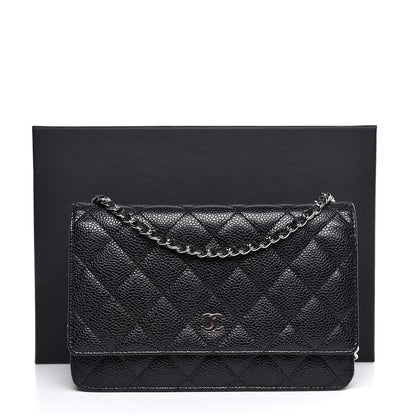 Chanel Caviar Quilted Wallet On Chain WOC Black 9 of 9