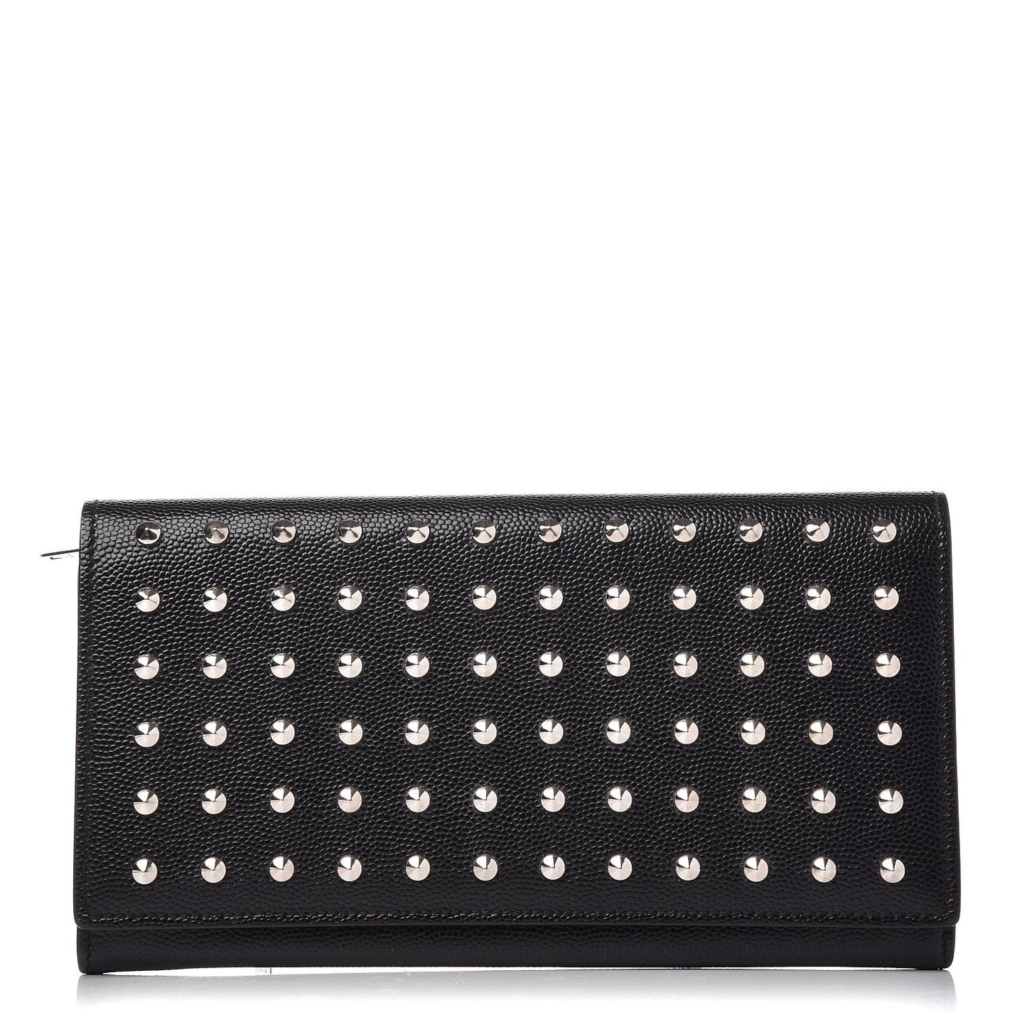 Grain De Poudre Studded Classic Marquage Flap Wallet Black