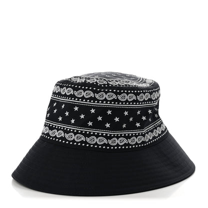Hermes Technical Gabardine Balade Bandana Bucket Hat 57 Marine 1 of 9