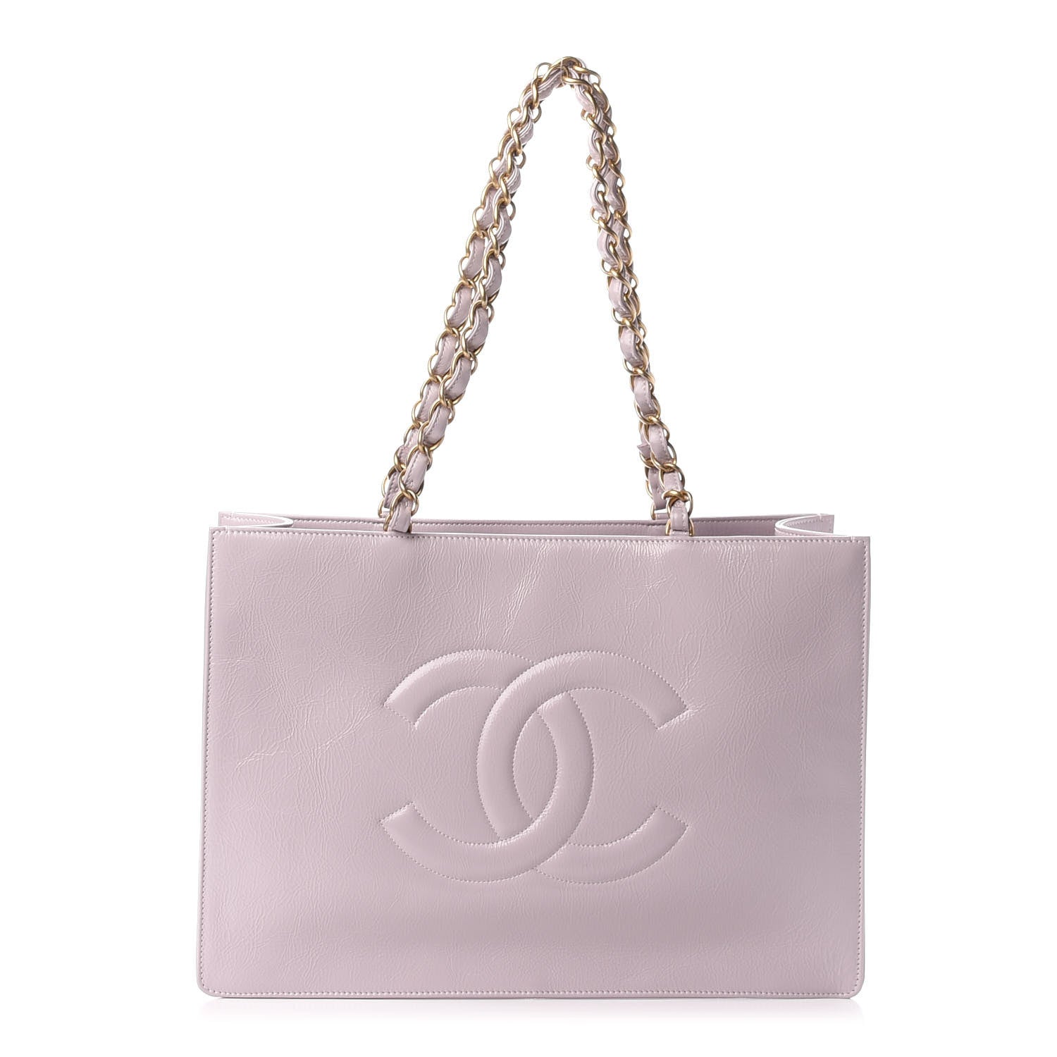 Chanel Shiny Aged Calfskin Shopping Bag Lilac 1 of 9