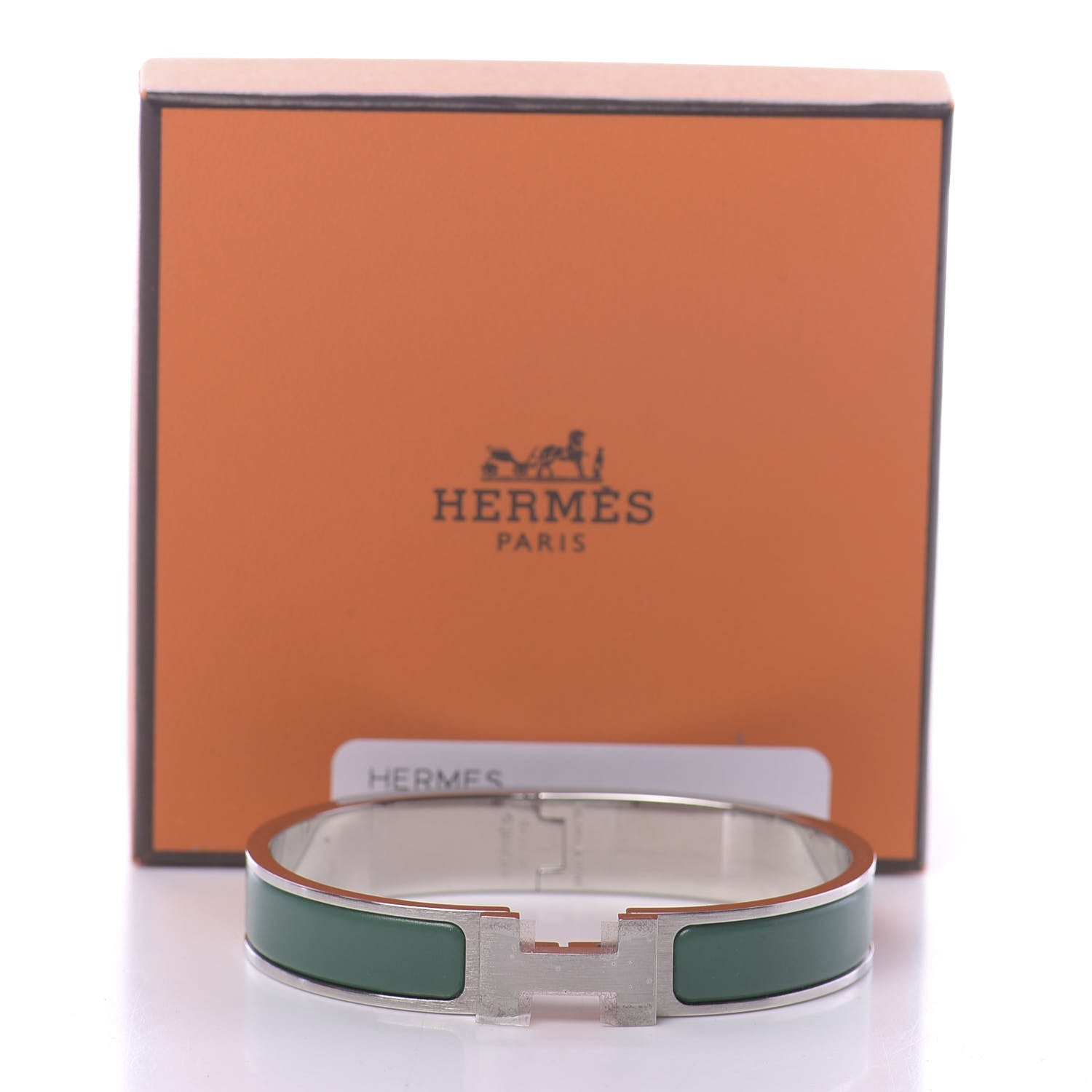 Hermes Matte Enamel Narrow Clic Clac HH Bracelet GM Menthe 5 of 5