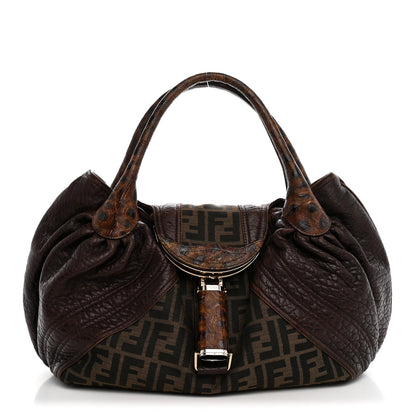 Fendi Zucca Nappa Nuvolata Vitello Tortuga Spy  Tobacco Moro 1 of 13