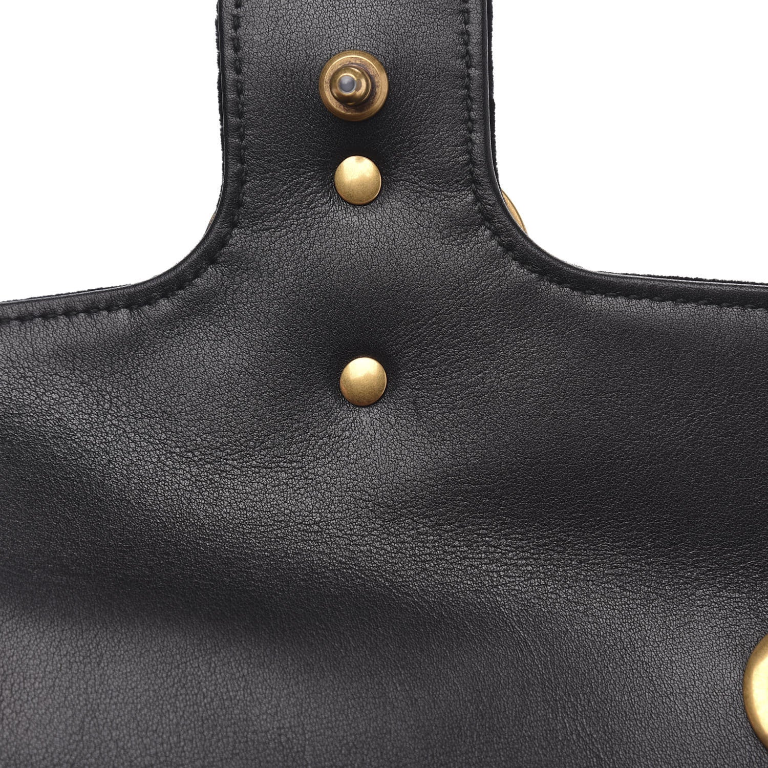 Gucci Velvet Matelasse Mini GG Marmont Shoulder Bag Black 11 of 12