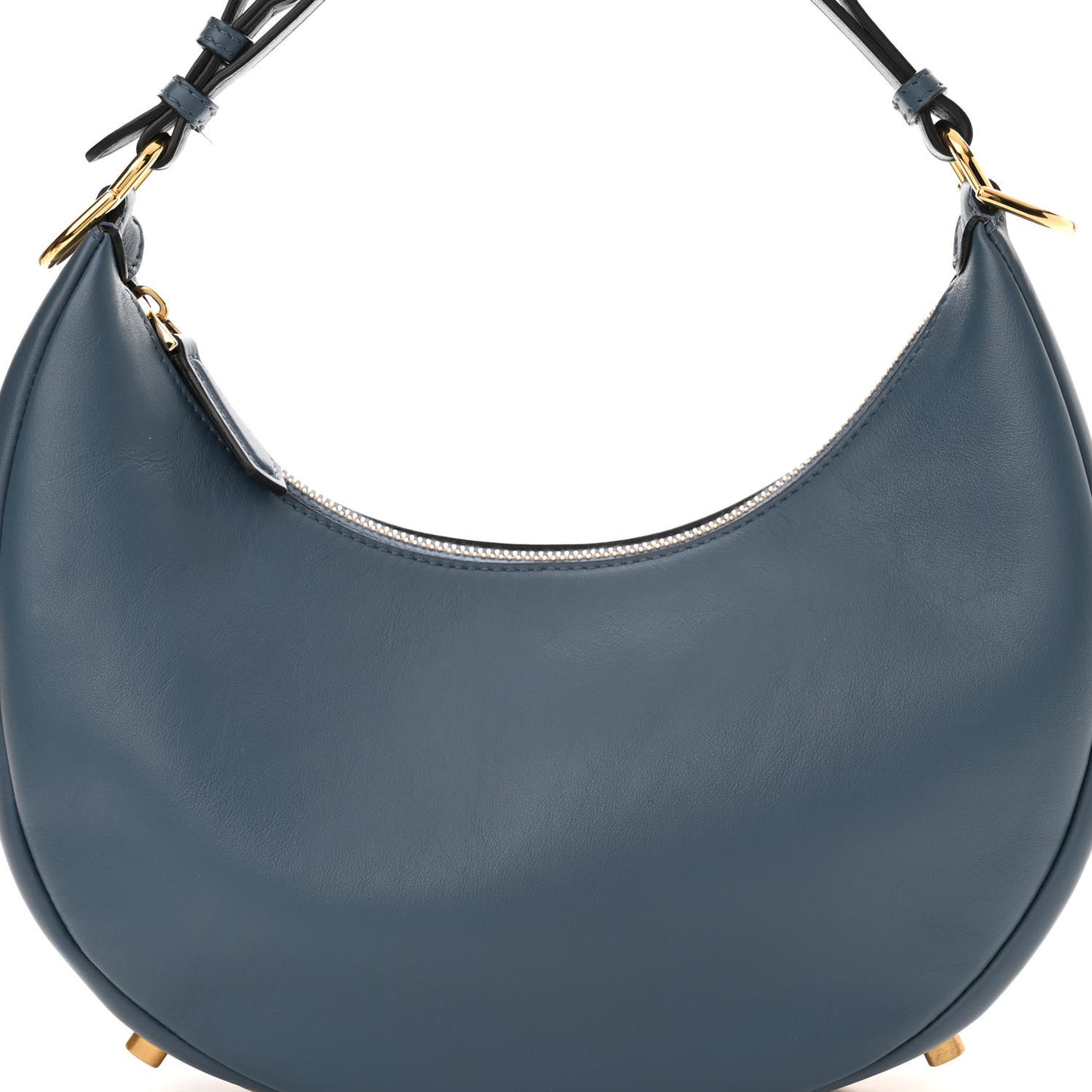 Vitello Grace Matte Small Fendigraphy Hobo Bag Mirto
