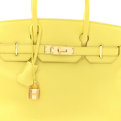 Hermes Epsom BIRKIN 30 Lime 8 of 11