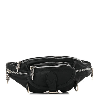 Chrome Hearts Grained Calfskin Snat Pack Gunslinger Waist Bag Black 1 of 8