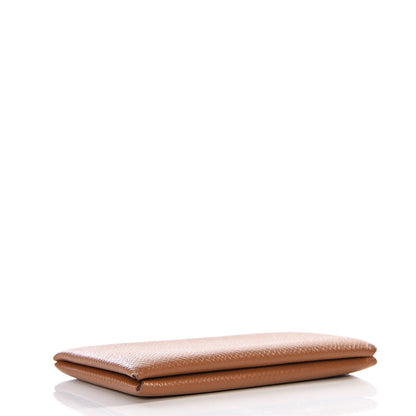 Hermes Epsom Calvi Card Case Gold 3 of 10