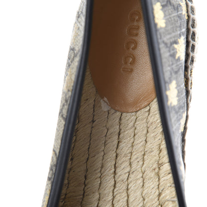 Gucci GG Supreme Monogram Bees Espadrille Flats 36 Beige Ebony Oro Black 9 of 10