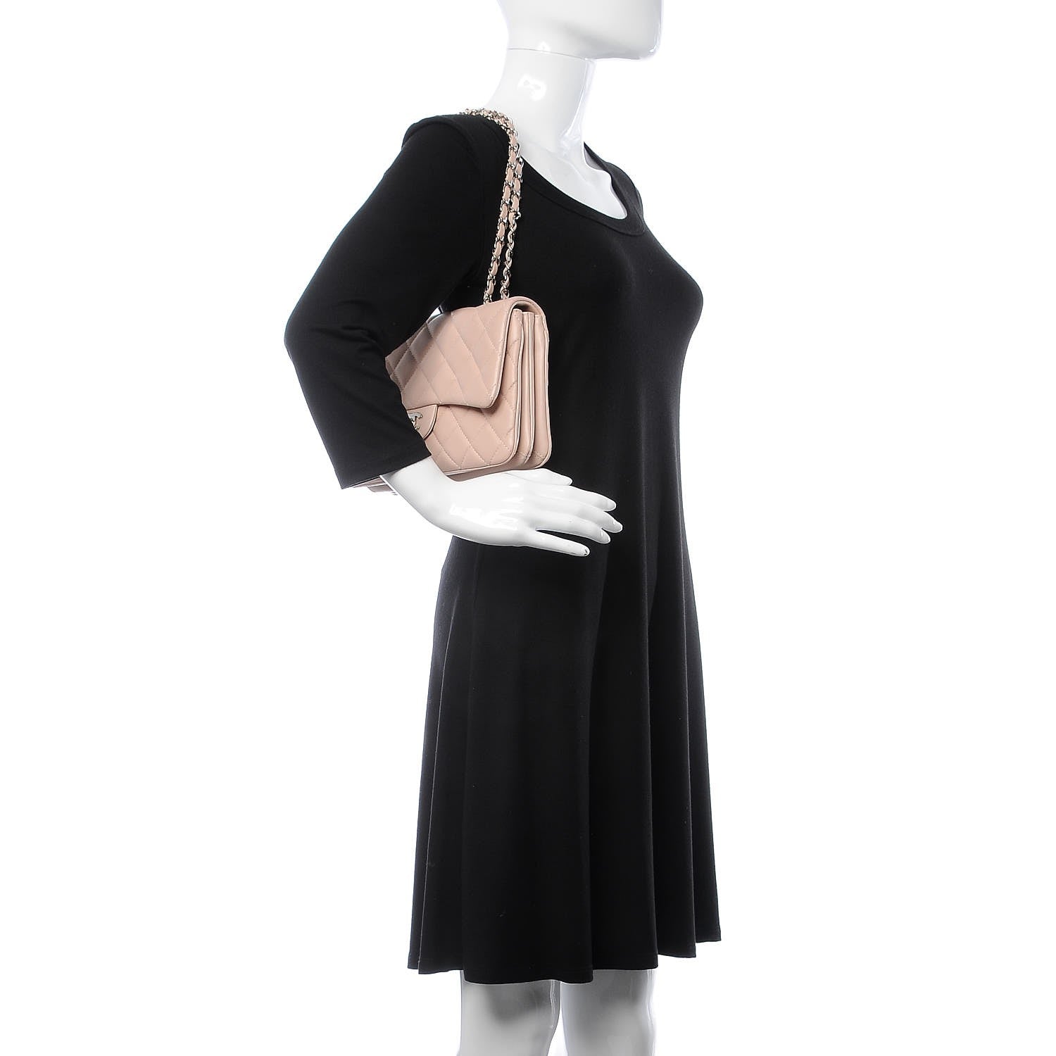 Chanel Lambskin Quilted Medium 3 Flap Light Pink 2 of 13