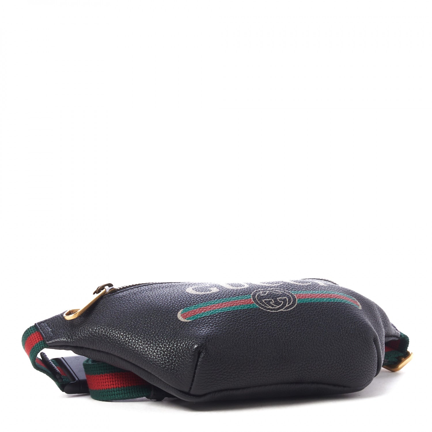 Gucci Grained Calfskin Small Logo Belt Bag Black 4 of 9