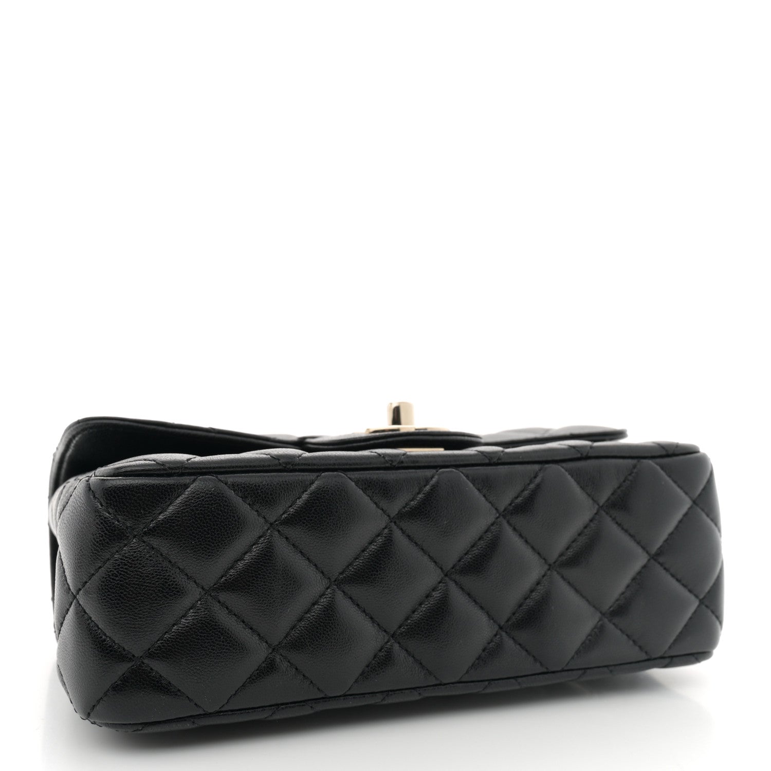 Chanel Lambskin Quilted Mini Crystal Top Handle Rectangular Flap Black 4 of 11