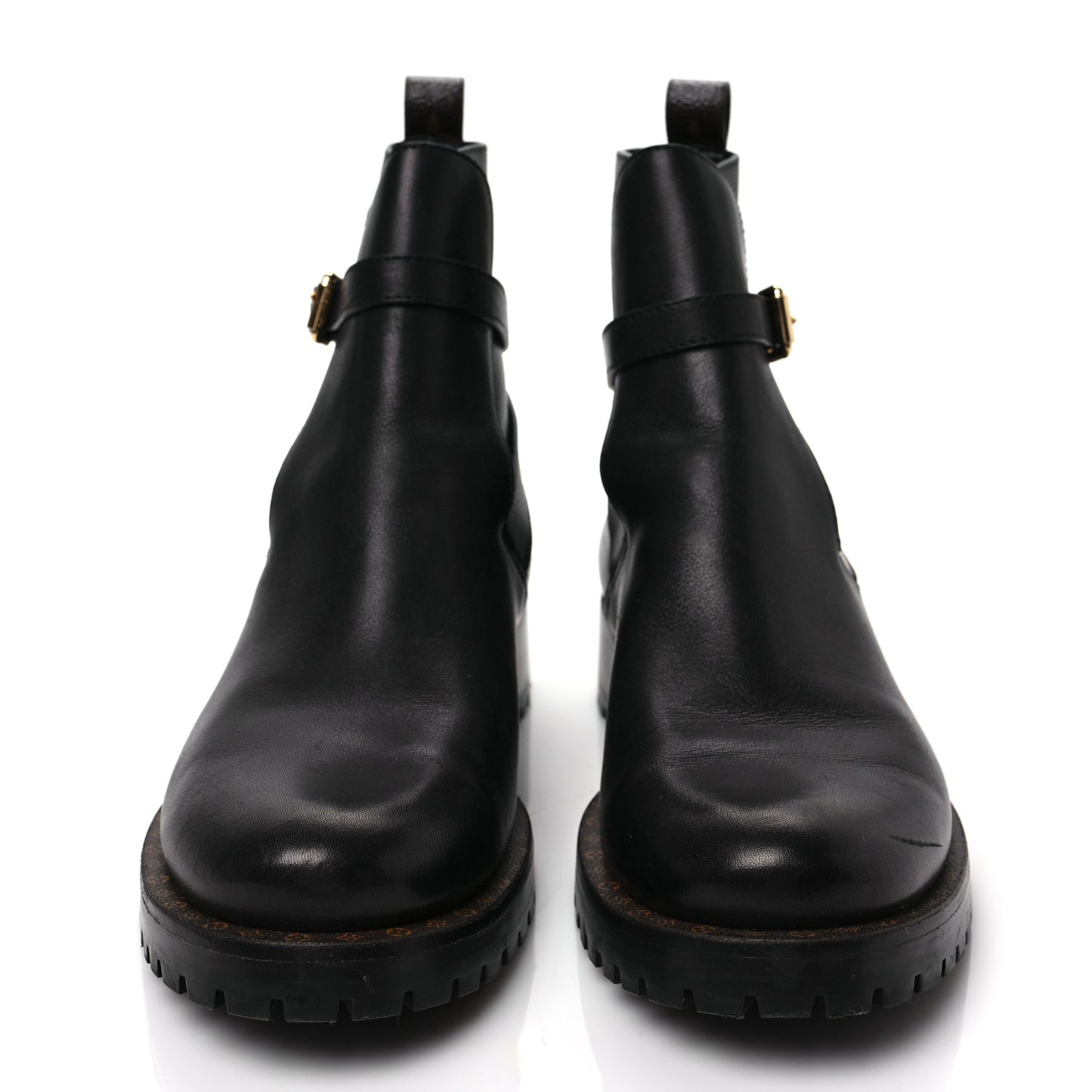 Calfskin Monogram Discovery Flat Ankle Boots 40 Black