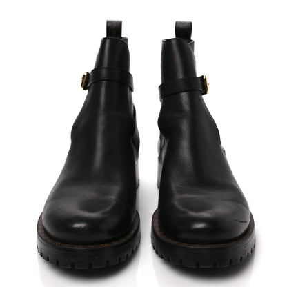Louis Vuitton Calfskin Monogram Discovery Flat Ankle Boots 40 Black 2 of 6