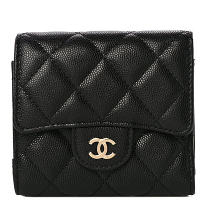 Chanel Caviar Quilted Small Flap Wallet Black 1 of 12